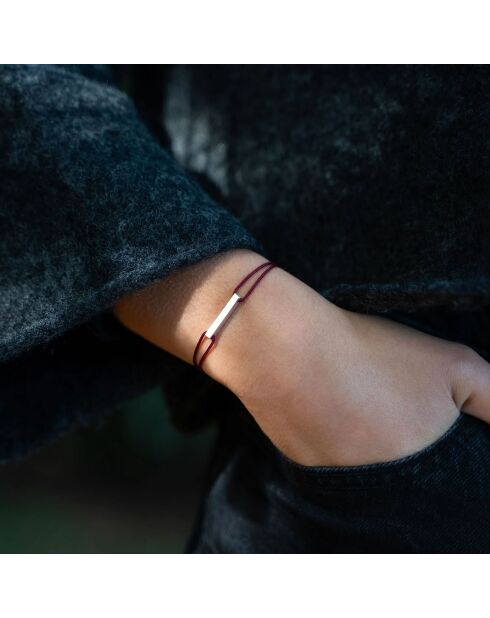 Bracelet Escale en plaqué Argent bordeaux