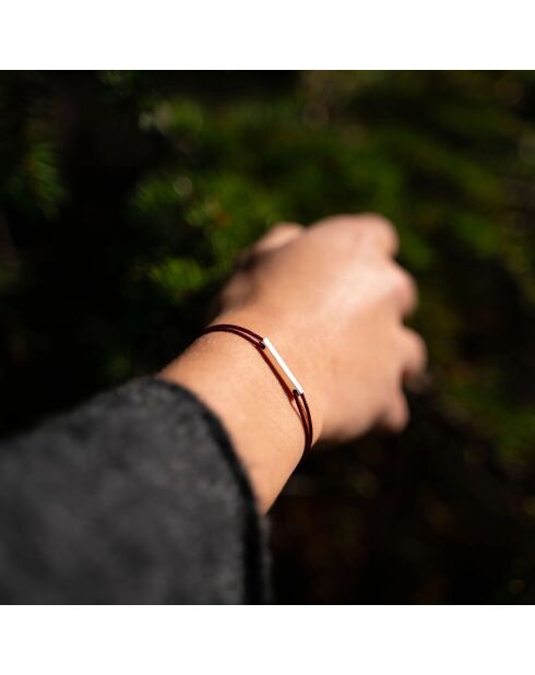 Bracelet Escale en plaqué Argent bordeaux