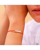 Bracelet Voie en plaqué Argent orange fluo