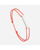 Bracelet Voie en plaqué Argent orange fluo