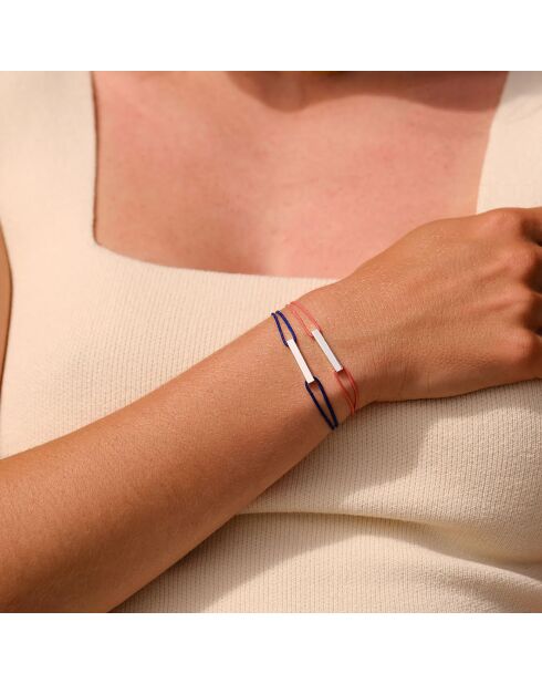 Roze verzilverde Virée-armband