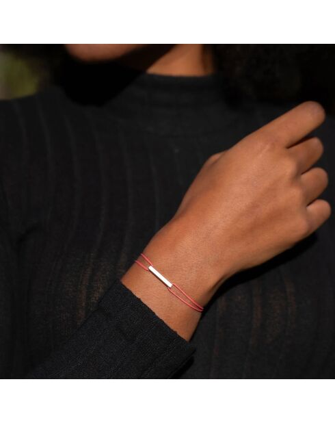 Roze verzilverde Virée-armband