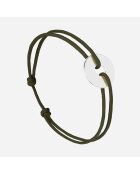 Bracelet Crue en plaqué Argent kaki