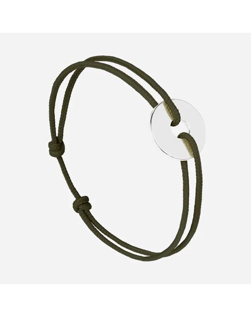 Khakifarbenes versilbertes Crue Armband