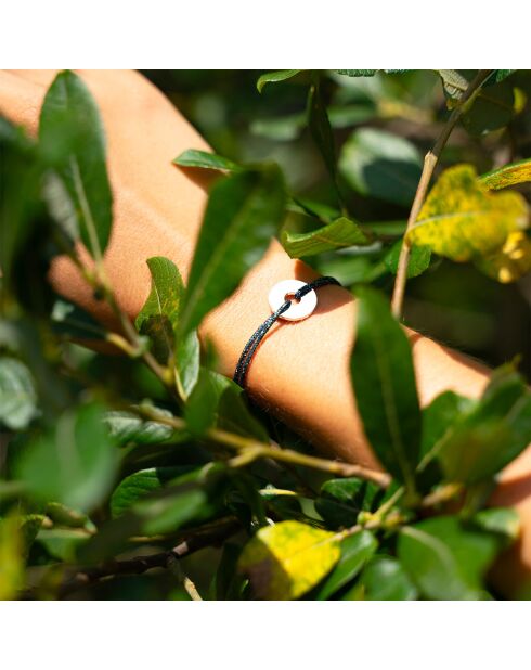 Lagos verzilverde marineblauwe armband