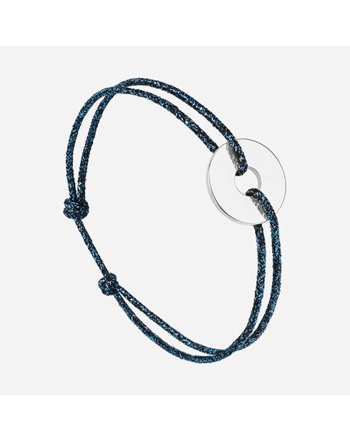 Lagos verzilverde marineblauwe armband