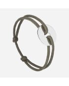 Bracelet Plongée en plaqué Argent kaki