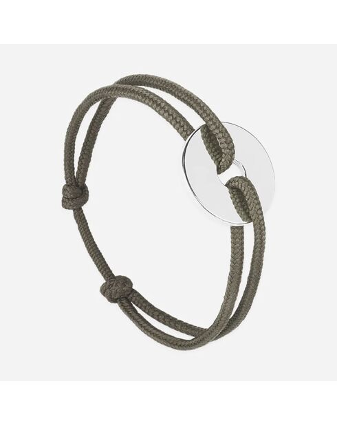 Khakifarbenes versilbertes Taucherarmband