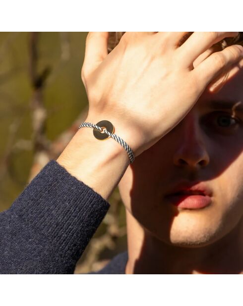 Beige vergulde pontonarmband