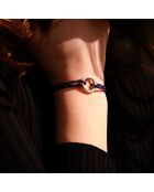 Bracelet Cadence en plaqué Argent bleu marine/blanc/rouge