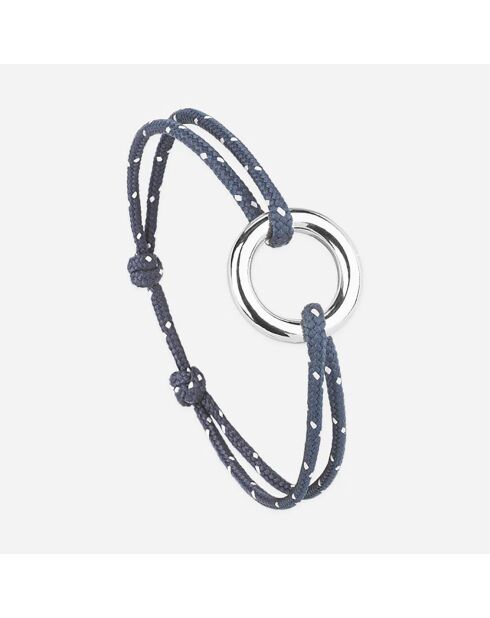 Bracelet Constant en plaqué Argent bleu marine/blanc