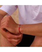 Bracelet Bossoir en plaqué Argent rouge