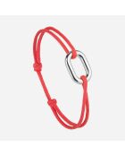Bracelet Bossoir en plaqué Argent rouge