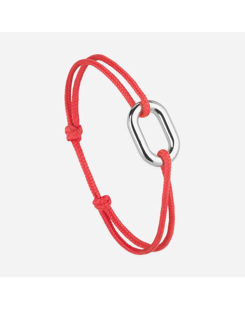 Bracelet Bossoir en plaqué Argent rouge