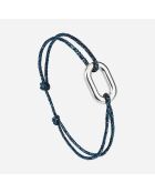Bracelet Calvi en plaqué Argent bleu marine