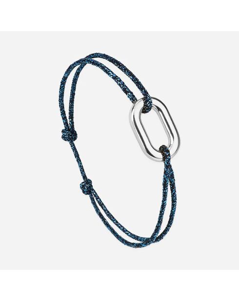 Bracelet Calvi en plaqué Argent bleu marine