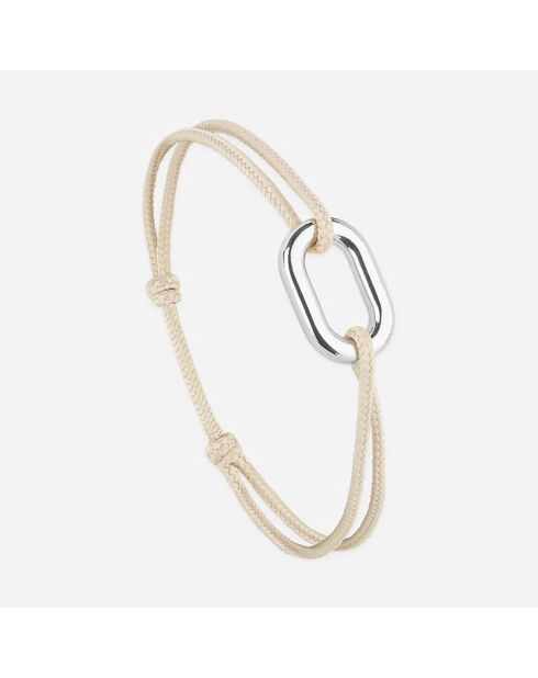 Orin armband in beige verzilverd