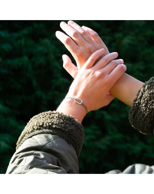 Bracelet Split en plaqué Argent anthracite