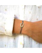 Bracelet Split en plaqué Argent anthracite