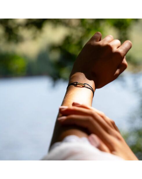 Almu vergulde marineblauwe armband