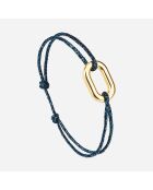Bracelet Almu en plaqué Or bleu marine