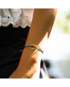 Bracelet Almu en plaqué Or bleu marine