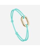 Bracelet Como en plaqué Or vert d'eau