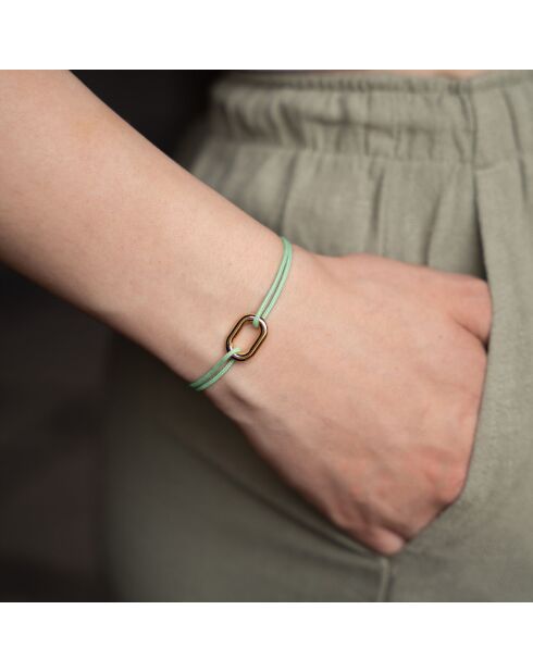 Bracelet Como en plaqué Or vert d'eau