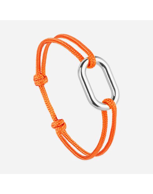 Orangefarbenes versilbertes Luff-Armband