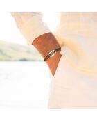 Bracelet Gilet en plaqué Argent bleu marine/blanc/rouge