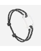 Bracelet Glisse en plaqué Argent noir/blanc