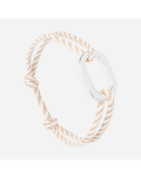 Bracelet Virer en plaqué Argent beige/blanc