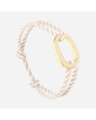 Bracelet Phare en plaqué Or beige/blanc
