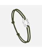 Bracelet Gabier en plaqué Argent kaki