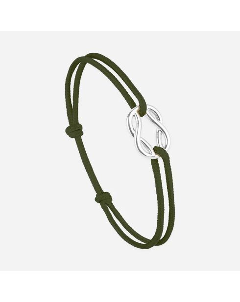 Khakifarbenes, versilbertes Gabier-Armband