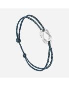 Bracelet Punta en plaqué Argent bleu marine