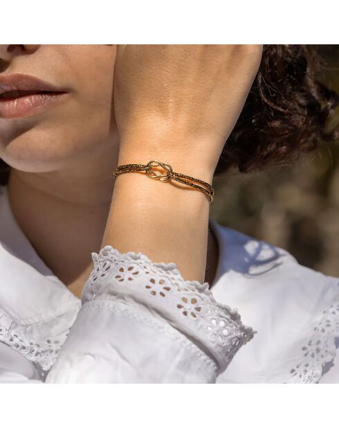 Bracelet Chaloupe en plaqué Or or noir