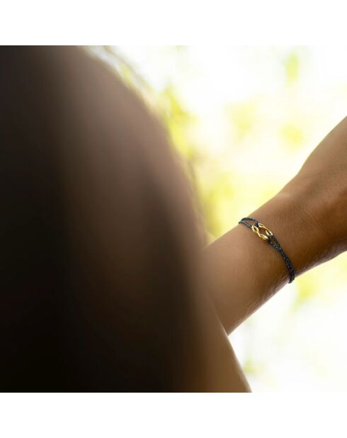 Armband Gaeta in Anthrazit, vergoldet