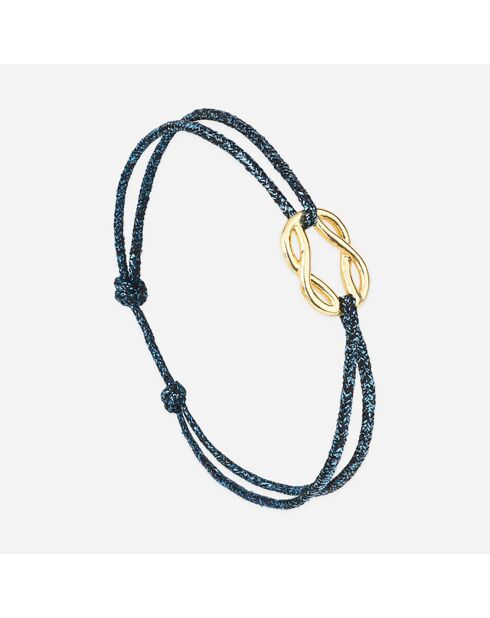 Pulsera Paros chapada en oro azul marino