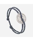 3 Bracelets Amure + Marin + Harpon en plaqué Argent beige/bleu