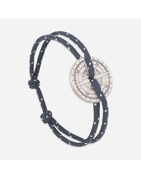 3 Bracelets Amure + Marin + Harpon en plaqué Argent beige/bleu