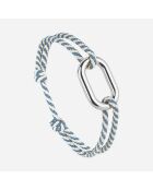 3 Bracelets Amure + Marin + Harpon en plaqué Argent beige/bleu