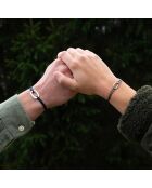 2 Bracelets Darse + Florence en plaqué Argent bleu marine/noir
