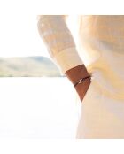 2 Bracelets Darse + Florence en plaqué Argent bleu marine/noir