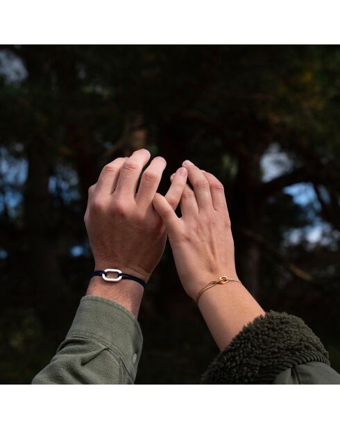 2 Darse + Sintra-armbanden in zilver en verguld zilver en goud marine/goud