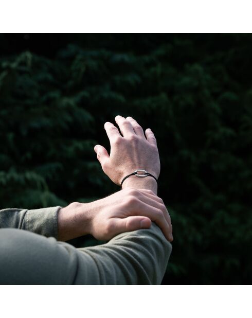 2 Filin+ Prow Armbänder in Silber und Gold/Schwarz plattiert