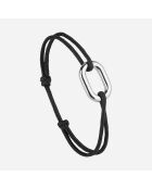 2 Bracelets Harpon + Proue en plaqué Argent noirs