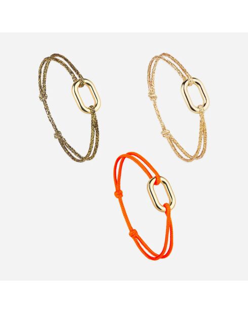 3 Bracelets Manille + Filin + Amalfi en plaqué Or multicolores