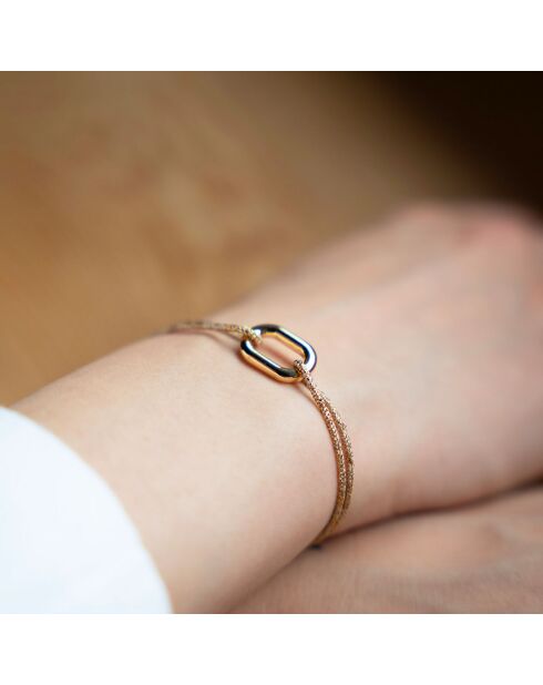 2 Bracelets Nuance + Filin en plaqué Or dorés