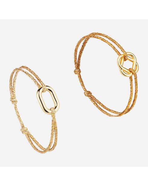 2 Bracelets Nuance + Filin en plaqué Or dorés